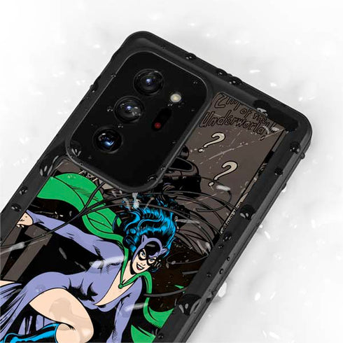 DC Comics Catwoman Vintage Action Pose Pattern Galaxy Note20 Ultra 5G Waterproof Case
